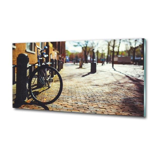 Quadro vetro Andare in bicicletta ad Amsterdam