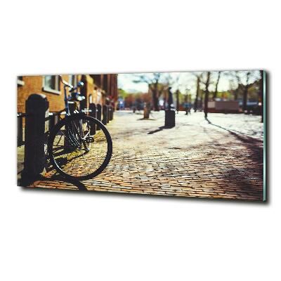 Quadro vetro Andare in bicicletta ad Amsterdam