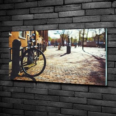 Quadro vetro Andare in bicicletta ad Amsterdam