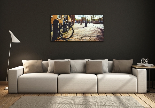 Quadro vetro Andare in bicicletta ad Amsterdam