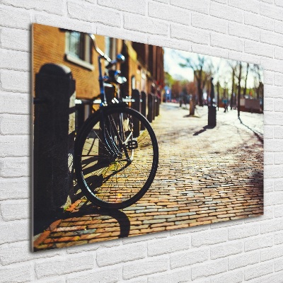Quadro vetro Andare in bicicletta ad Amsterdam