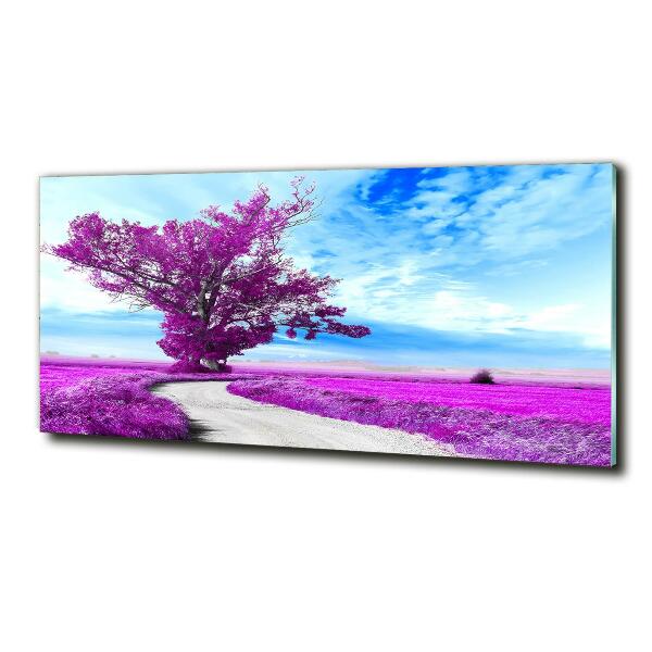 Quadro in verde Albero e sentiero