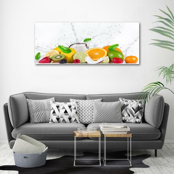 Quadro vetro Frutta e acqua