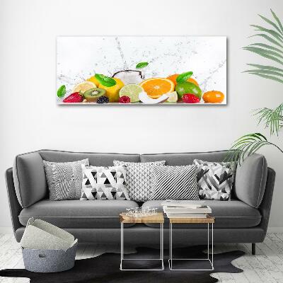 Quadro vetro Frutta e acqua