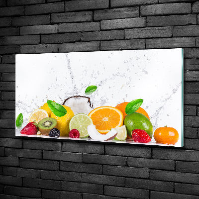 Quadro vetro Frutta e acqua