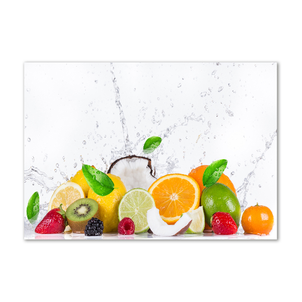 Quadro vetro Frutta e acqua