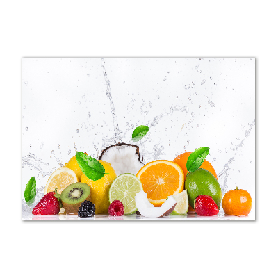 Quadro vetro Frutta e acqua