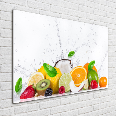 Quadro vetro Frutta e acqua