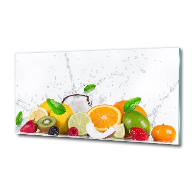 Quadro vetro Frutta e acqua