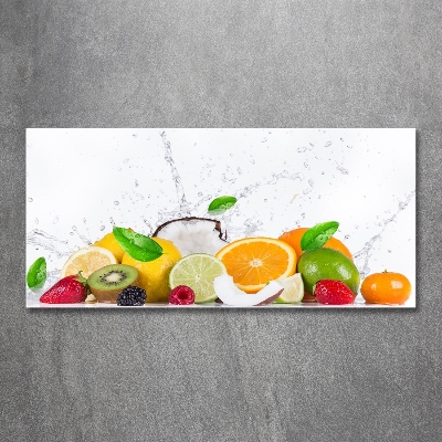 Quadro vetro Frutta e acqua