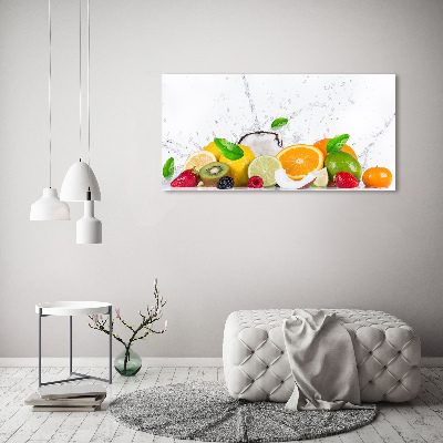 Quadro vetro Frutta e acqua