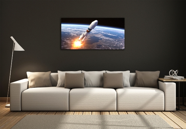 Quadro in verde Razzo spaziale