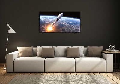 Quadro in verde Razzo spaziale