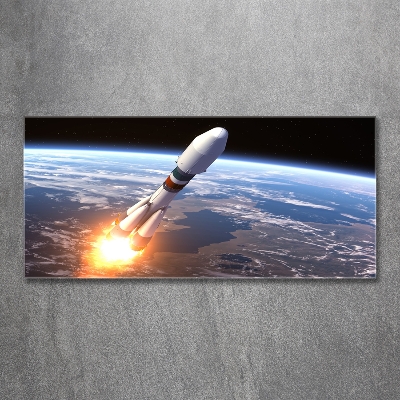 Quadro in verde Razzo spaziale