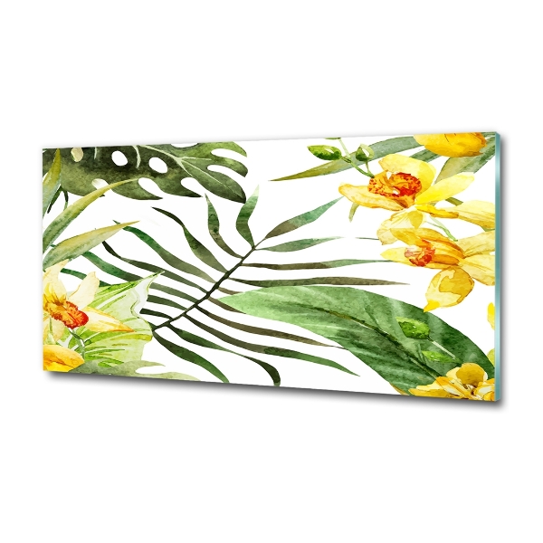 Quadro vetro Fiori tropicali
