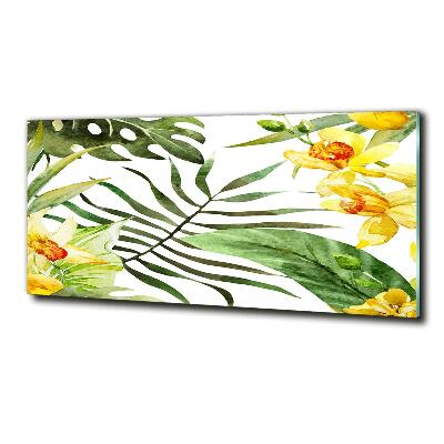 Quadro vetro Fiori tropicali