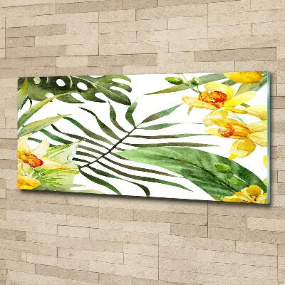 Quadro vetro Fiori tropicali