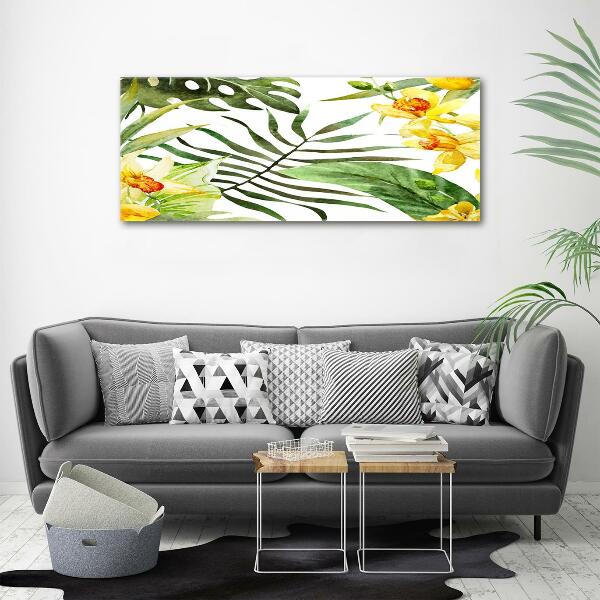Quadro vetro Fiori tropicali