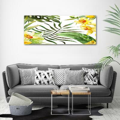Quadro vetro Fiori tropicali