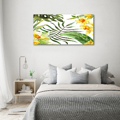 Quadro vetro Fiori tropicali