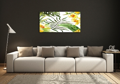 Quadro vetro Fiori tropicali