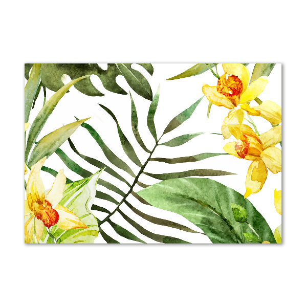 Quadro vetro Fiori tropicali