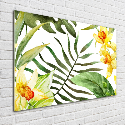 Quadro vetro Fiori tropicali