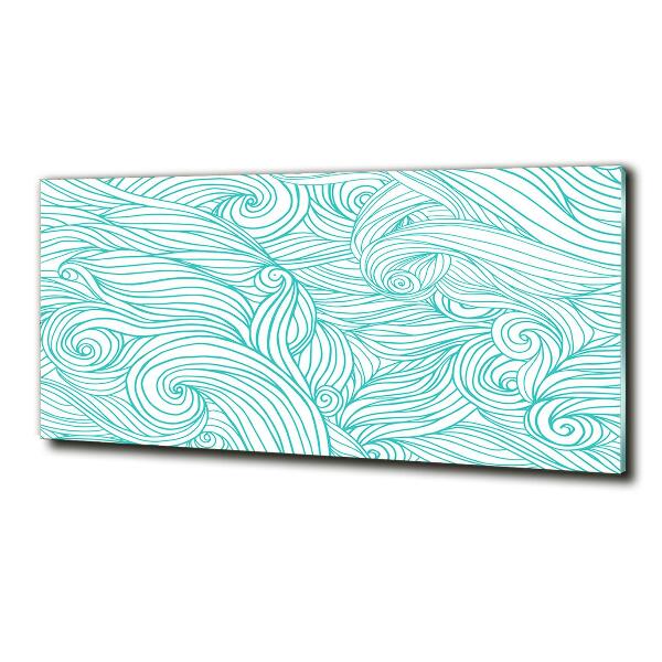 Quadro in vetro Onde blu