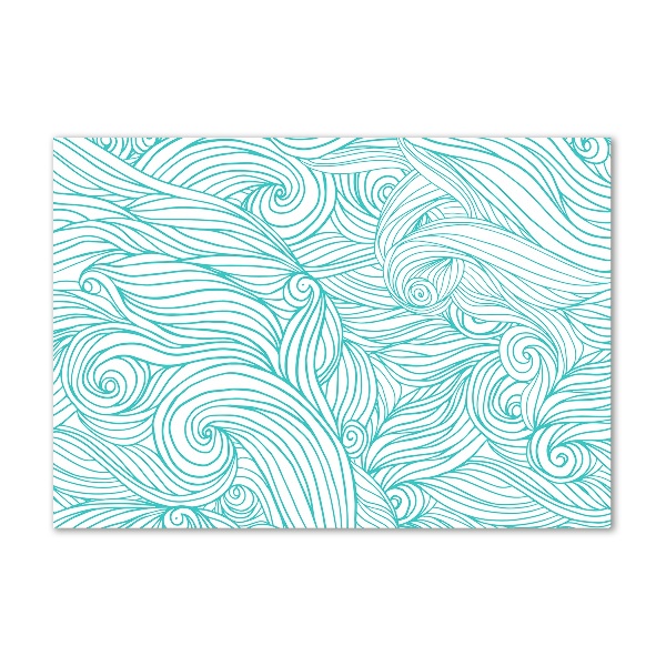 Quadro in vetro Onde blu