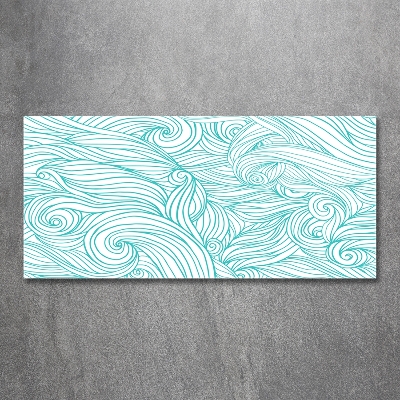 Quadro in vetro Onde blu