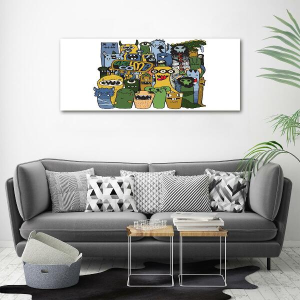 Quadro vetro Mostri pazzi