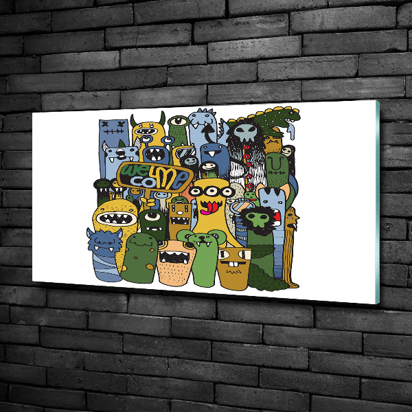 Quadro vetro Mostri pazzi