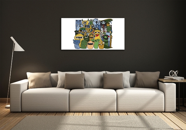 Quadro vetro Mostri pazzi