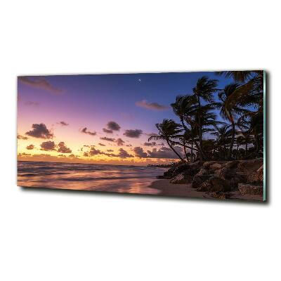 Quadro in verde Tramonto sulla spiaggia