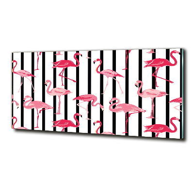 Quadro vetro Fenicotteri striati
