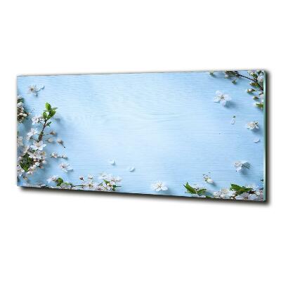 Quadro in vetro Sfondo con fiori di ciliegio