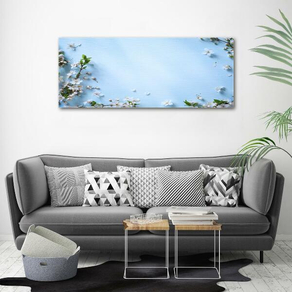 Quadro in vetro Sfondo con fiori di ciliegio