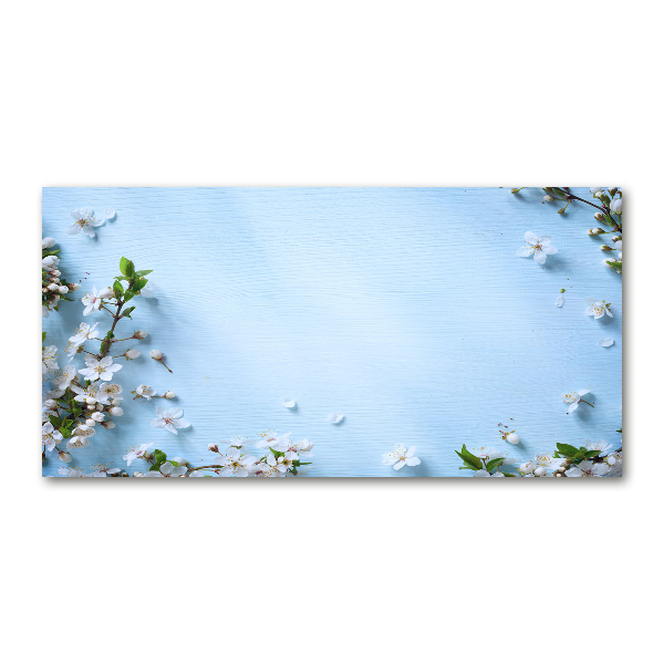 Quadro in vetro Sfondo con fiori di ciliegio