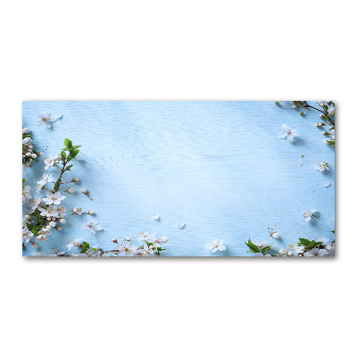 Quadro in vetro Sfondo con fiori di ciliegio
