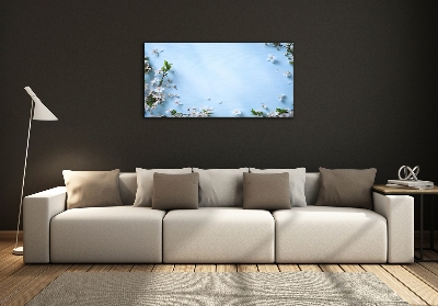 Quadro in vetro Sfondo con fiori di ciliegio