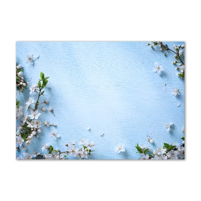 Quadro in vetro Sfondo con fiori di ciliegio