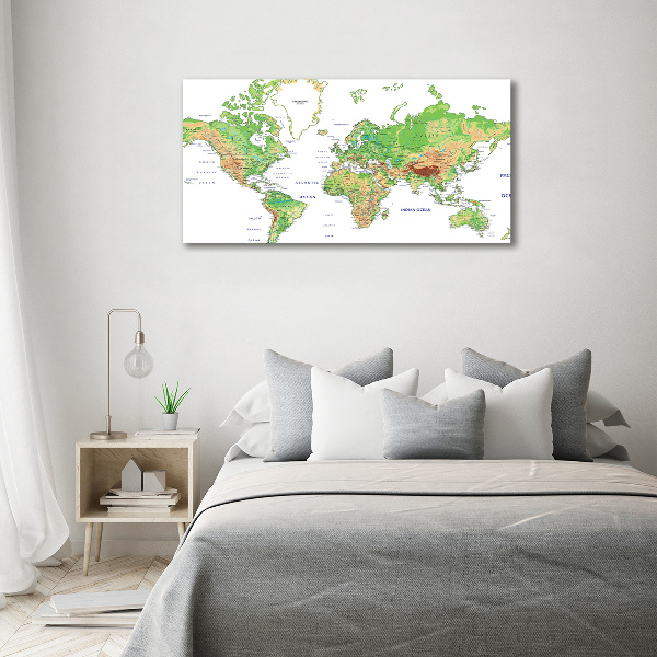 Quadro in vetro Mappa del mondo