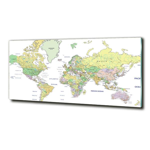 Quadro in verde Mappa del mondo