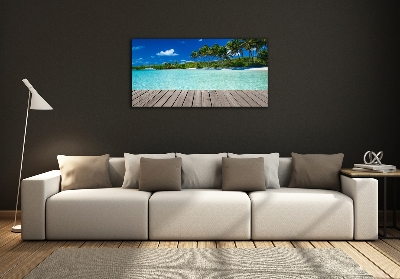 Quadro vetro Spiaggia tropicale