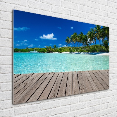 Quadro vetro Spiaggia tropicale