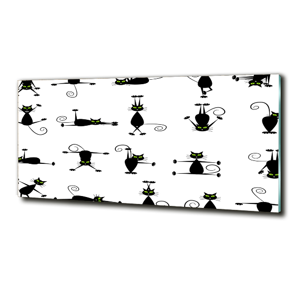 Quadro in verde Illustrazione di gatti