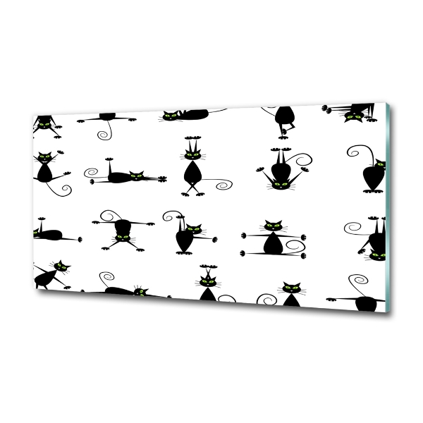 Quadro in verde Illustrazione di gatti