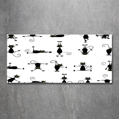 Quadro in verde Illustrazione di gatti