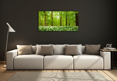 Quadro su vetro Fiori nella foresta