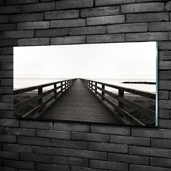 Quadro su vetro Molo in legno